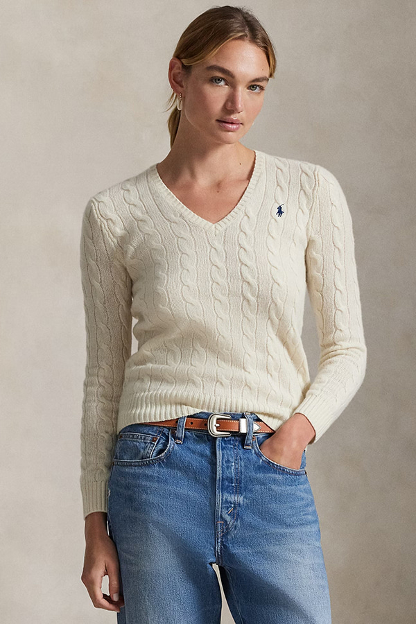 ΠΛΕΚΤΟ V POLO RALPH LAUREN - Natural